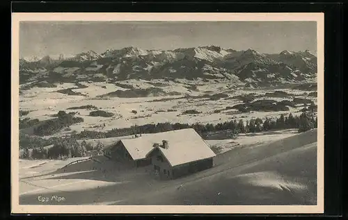 AK Weitnau, Berggasthaus Egg-Alpe im Winter