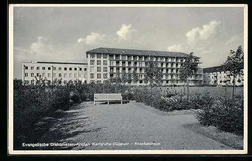AK Karlsruhe-Rüppurr, Evangelische Diakonissen-Anstalt, Krankenhaus mit Anlagen