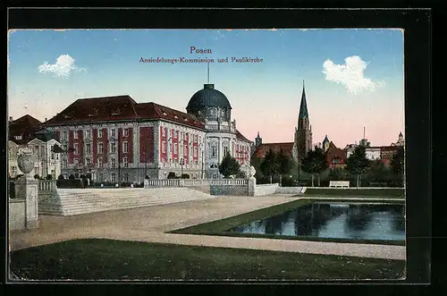 AK Posen, Ansiedelungs-Kommission und Paulikirche