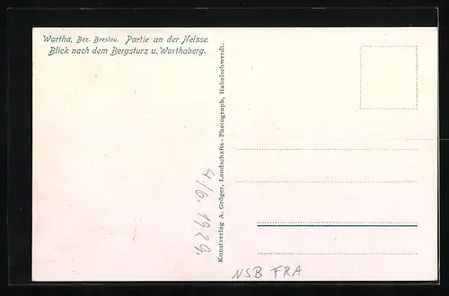 AK Wartha, Blick nach Bergsturz und Warthaberg