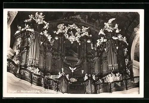 AK Grüssau i. Schl., Orgel in der Marienkirche