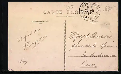 AK Flavignac, Vue générale, prise de l'Avenue de la Gare