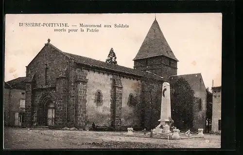 AK Bussière-Poitevine, Monument aux Soldats morts pour la Patrice
