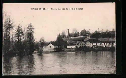 AK Saint-Junien, Usine à Papiers du Moulin-Pelgros