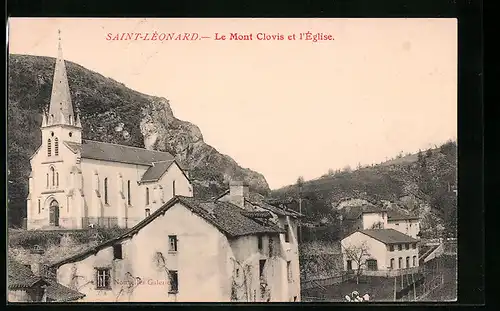AK Saint-Léonard, le Mont Clovis et l'Église