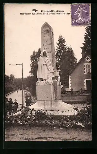 AK Chalus, Monument aux Morts de la Grande Guerre 1914