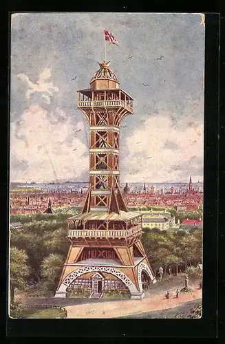 AK Kopenhagen, Aussichtsturm im Zoologischen Garten