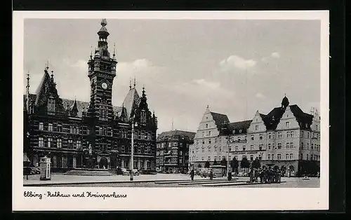 AK Elbing, Rathaus und Kreissparkasse