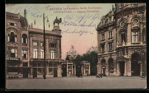 AK Antwers, Entrée du Jardin Zoologique