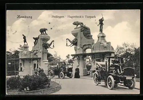 AK Hamburg-Stellingen, Hagenbeck`s Tierpark, Eingang