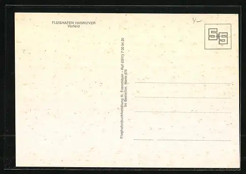 AK Hannover, Flughafen, Vorfeld mit Flugzeugen