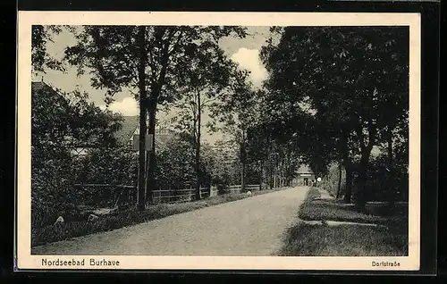 AK Burhave / Nordseebad, Dorfstrasse