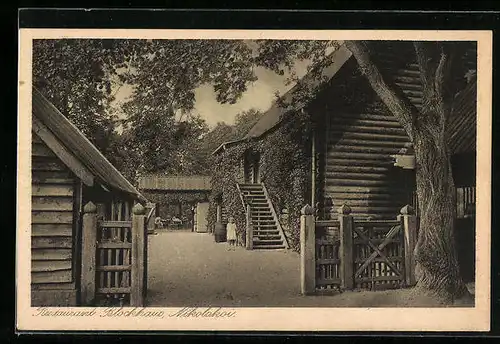 AK Berlin-Wannsee, Restaurant Blockhaus in Nicolskoi, Inh. Richard Schulte