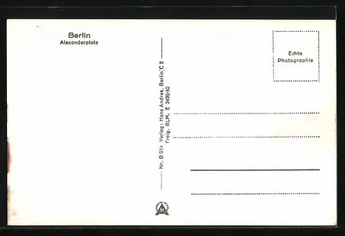 AK Berlin, Alexanderplatz mit Strassenbahnen
