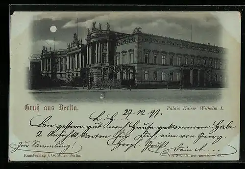 Mondschein-AK Berlin, Palais Kaiser Wilhelm I.