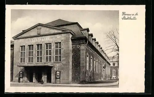 AK Hanau a. M., Stadthalle, Vorderansicht