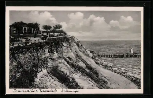 AK Travemünde, Restaurant-Café Hermannshöhe am Brodtener Ufer