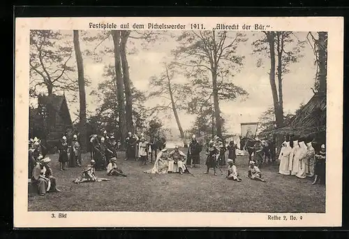 AK Berlin-Pichelswerder, Festspiele 1911, Albrecht der Bär, 3. Akt