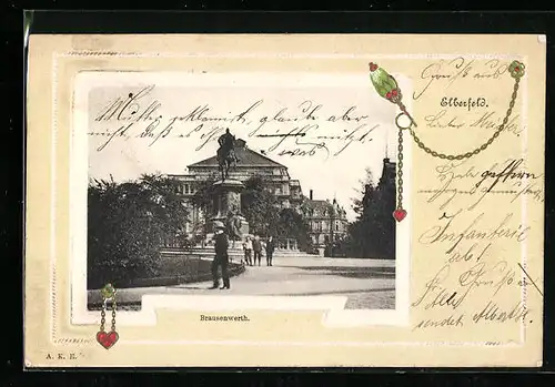 Präge-AK Elberfeld, Brausenwerth, Denkmal