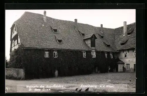 AK Lippoldsberg a. d. Weser, Wohnsitz des Schriftstellers Dr. Hans Grimm