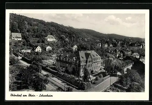 AK Rhöndorf am Rhein, Lehrerheim mit Strassenpartie