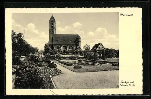 AK Darmstadt, Anlage mit Pauluskirche