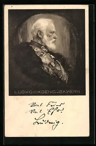 AK König Ludwig III. von Bayern in Uniform