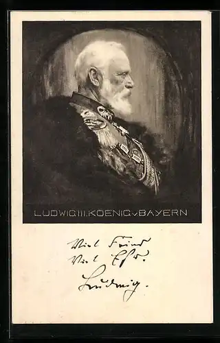 AK König Ludwig III. von Bayern in Uniform