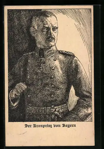 AK Kronprinz Rupprecht von Bayern in Uniform