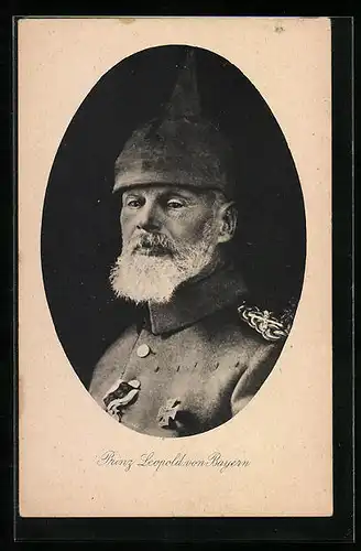 AK Prinz Leopold von Bayern in Uniform mit Pickelhaube