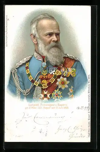 AK Prinzregent Luitpold von Bayern, 1821-1886