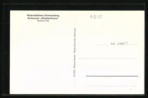 Künstler-AK Schwalenberg i. L., Gasthaus Künstlerklause, Innen-Malereien Muttersorgen und Mutterstolz