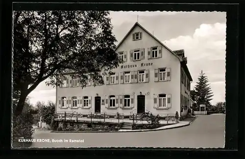 AK Buoch i. R. /Kr. Waiblingen, Gasthaus und Pension Krone