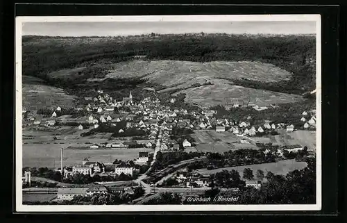 AK Grunbach i. Remstal, Teilansicht mit Strassenpartie