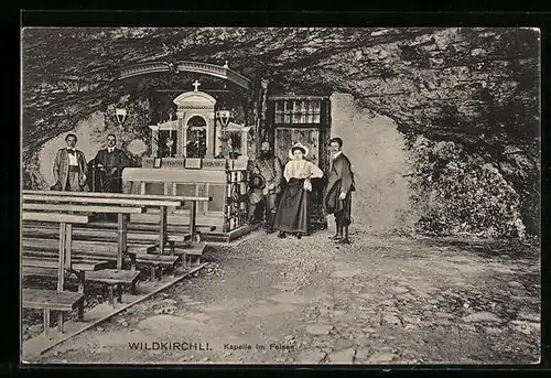 AK Wildkirchli, Kapelle im Felsen
