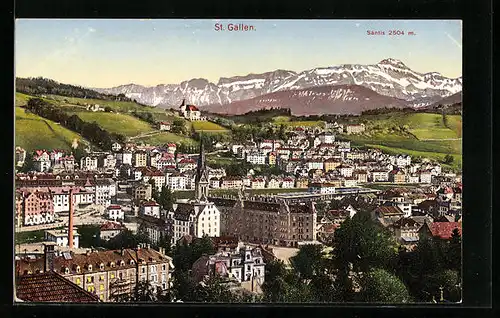 AK St. Gallen, Teilansicht mit Säntis
