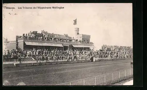 AK Ostende, les Tribunes de l'Hippodrome Wellington