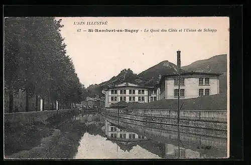 AK Saint-Rambert-en-Bugey, le Quai des Cités et l'Usine de Schapp