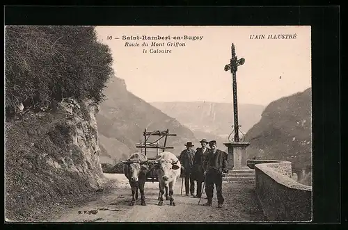 AK Saint-Rambert-en-Bugey, Route du Mont Griffon le Calvaire