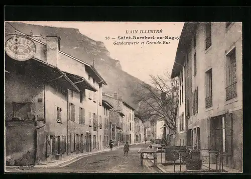 AK Saint-Rambert-en-Bugey, Gendarmerie et Grande-Rue, Hotel du Commerce