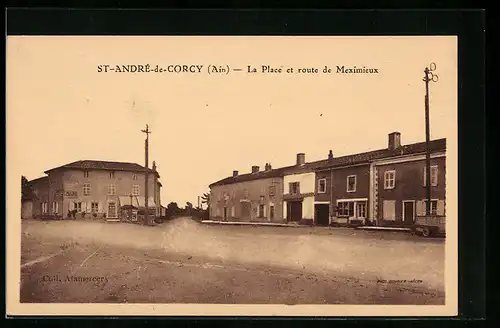 AK Saint-André-de-Corcy, la Place et route de Meximieux
