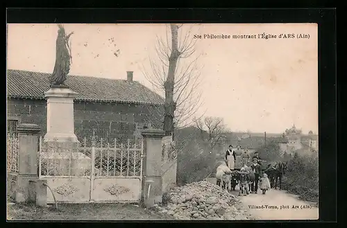 AK Ars, Ste Philomène montrant l'Église
