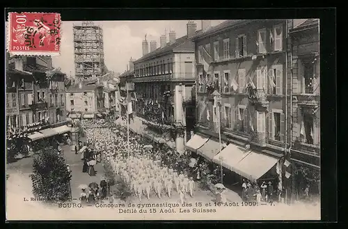 AK Bourg, Concours de gymnastique des 15 et 16 Aout 1909, les Suisses