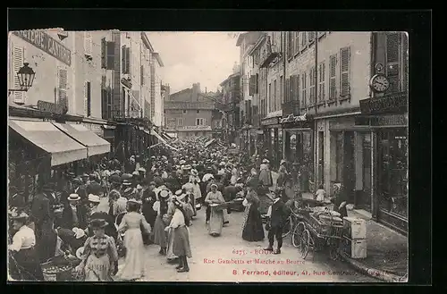 AK Bourg, Rue Gambetta et Marché au Beurre