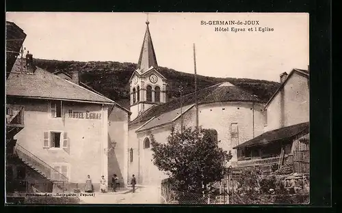 AK St-Germain-de-Joux, Hotel Egraz et l'Eglise