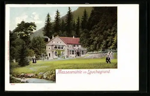 AK Tabarz / Thür. Wald, Massenmühle im Lauchagrund