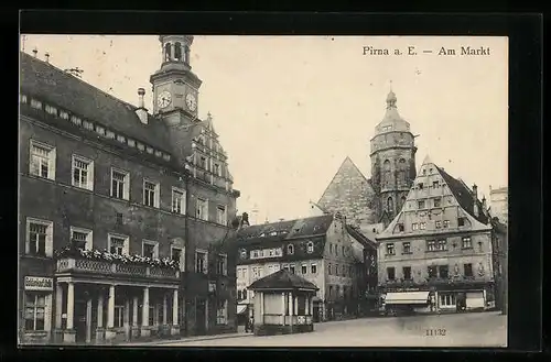 AK Pirna a. E., am Markt