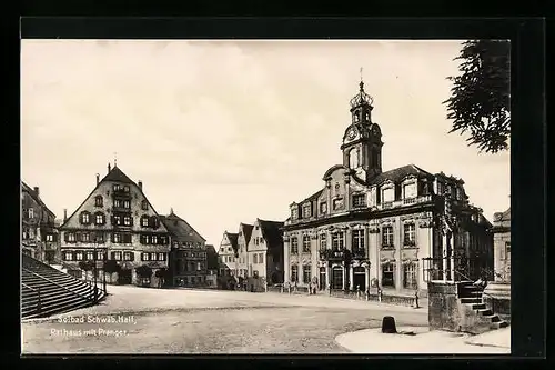 AK Schwäb. Hall, Rathaus mit Pranger