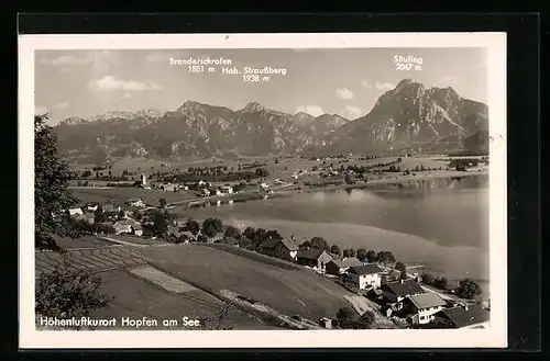 AK Hopfen am Seen, Totale mit Gebirgswand