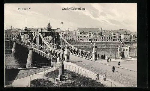 AK Bremen, Grosse Weserbrücke